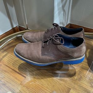 COLE HAAN Oxfords Great Jones Brown Nubuck Leather Shoes Size 9 1/2